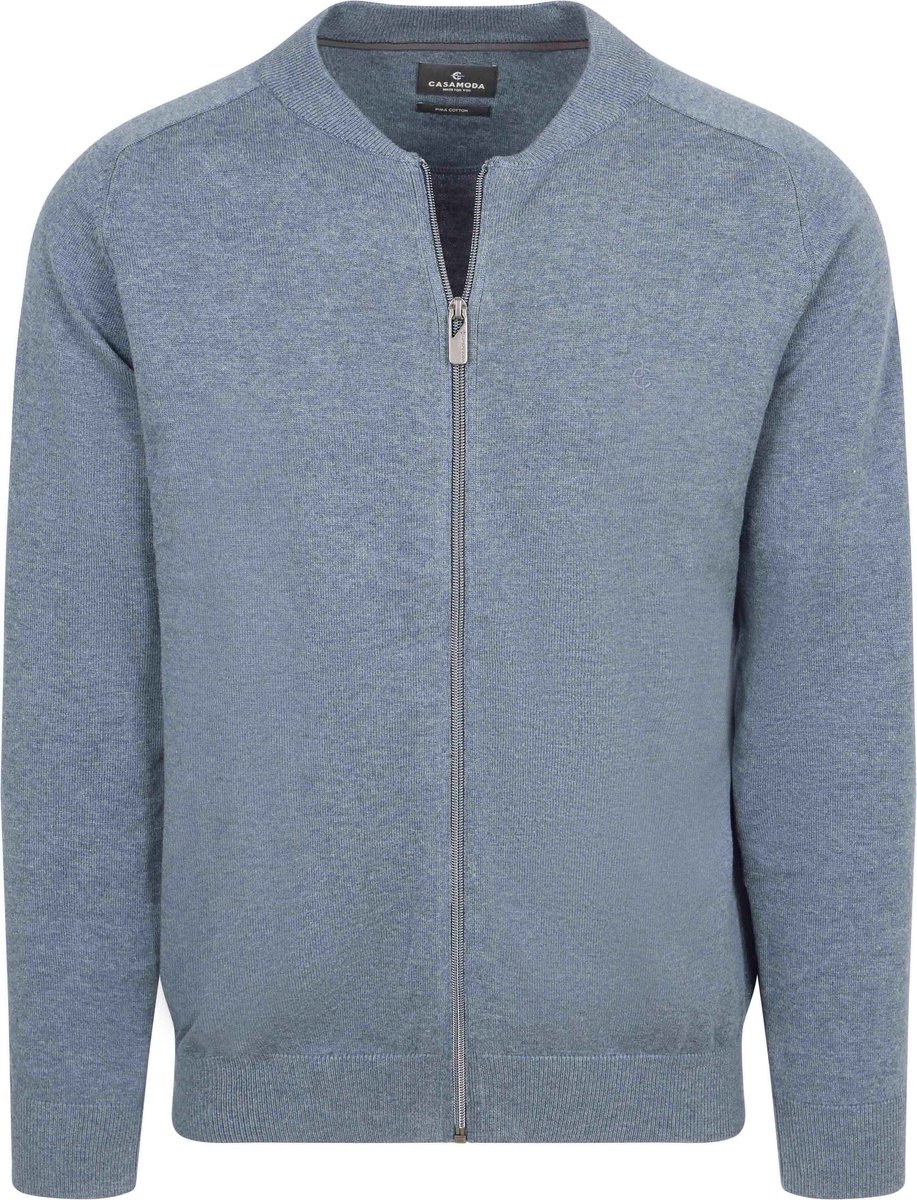 CASAMODA Vest Zip Indigo - Maat XL - Heren