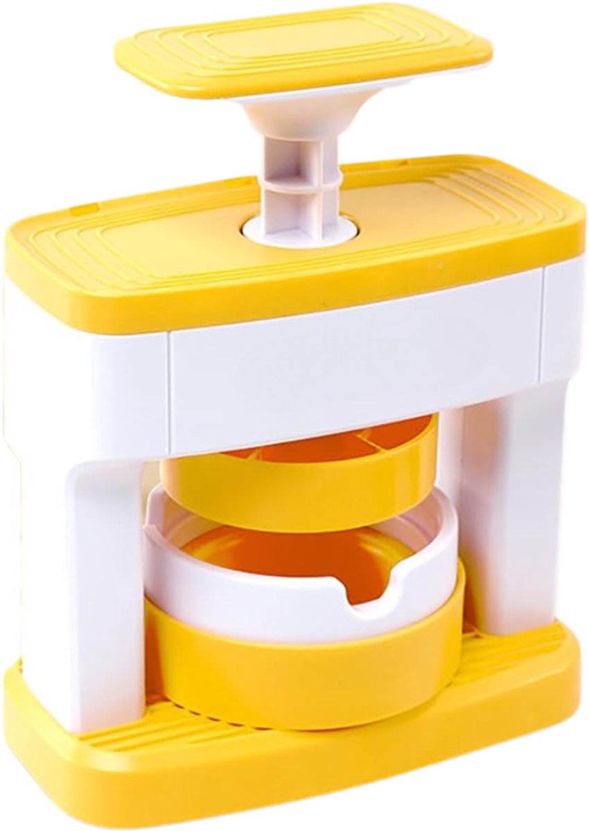 QUOVO® Button Maker 55mm – Button Machine – Badge Maker – Buttons Zelf Maken – Buttons Maken – met 48 Plastic Button Onderdelen -Geel