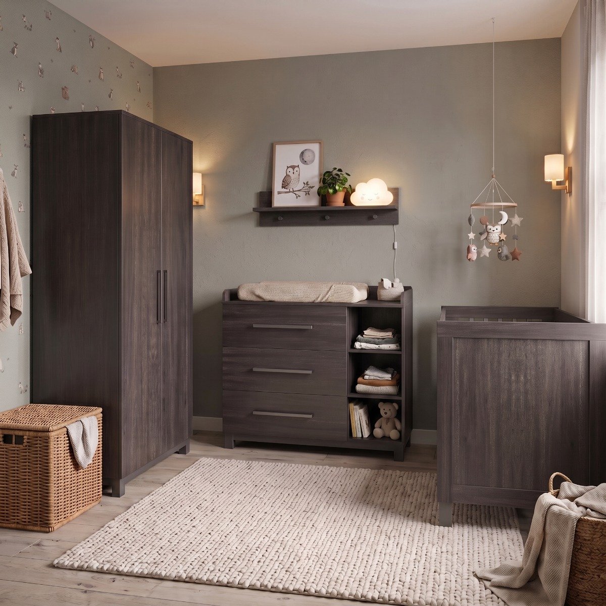 Born Lucky Roxy Meegroei Babykamer 3-Delig Dark Oak