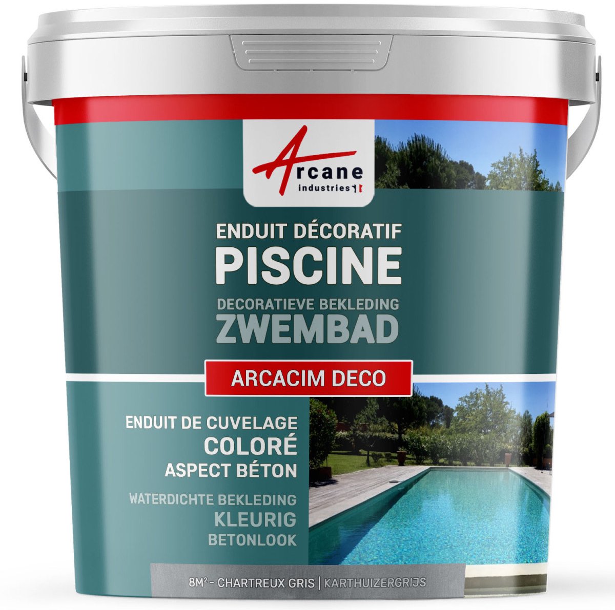Decoratieve afwerkingscoating voor zwembad: ARCACIM DECO