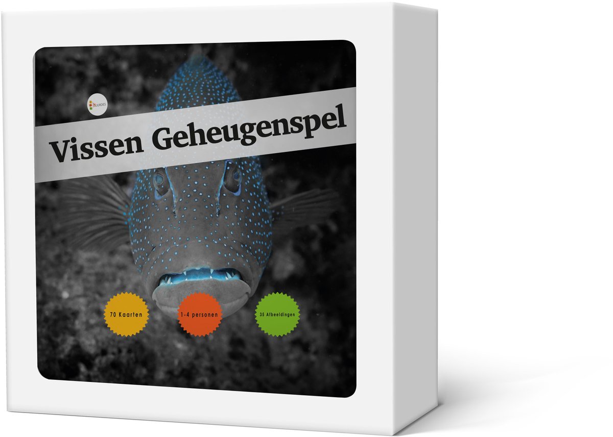 Geheugenspel Vissen - Kaartspel 70 kaarten - gedrukt op karton