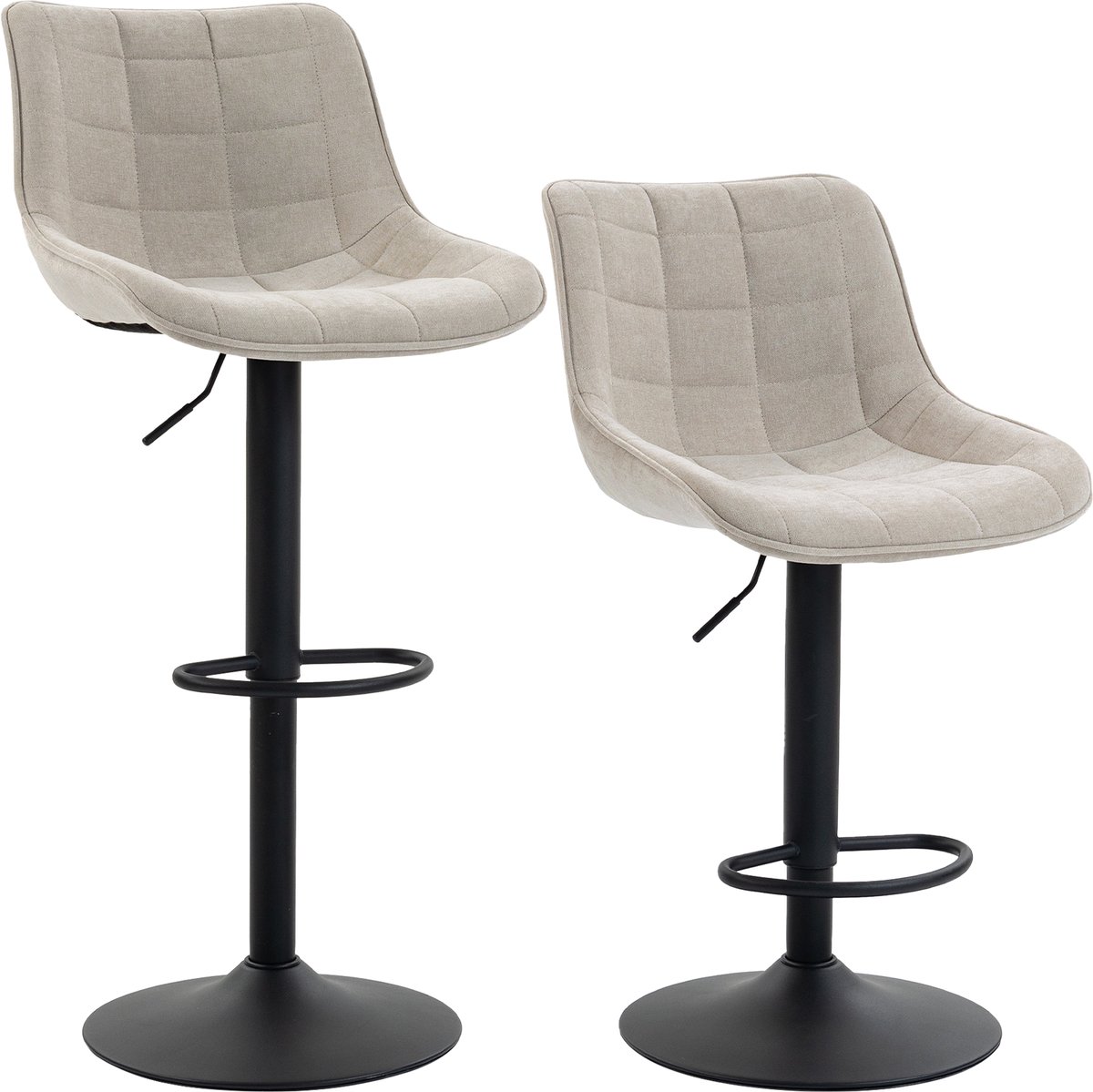 TEKROA® -Eethoeken - Eettafelset met 2 stoelen en een bank - gestoffeerde zittingen - voor woonkamer - kleine ruimte - eiken en wit