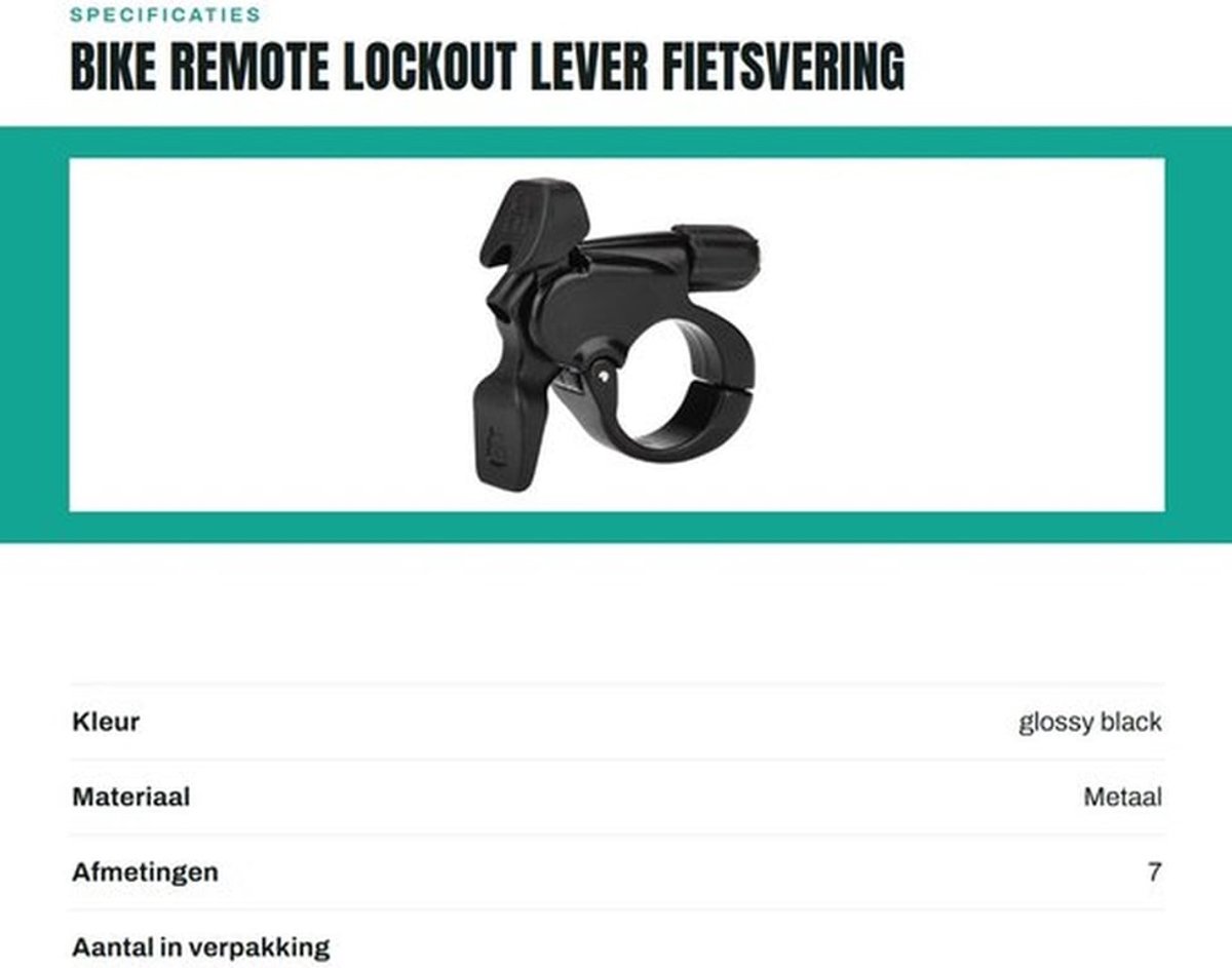 Lockout Lever - Fiets Afstandsbediening - Vergrendelingsmontage - Lichtgewicht - Hoogwaardig Metaal - Comfortabele Bediening - Fietsschakelaar