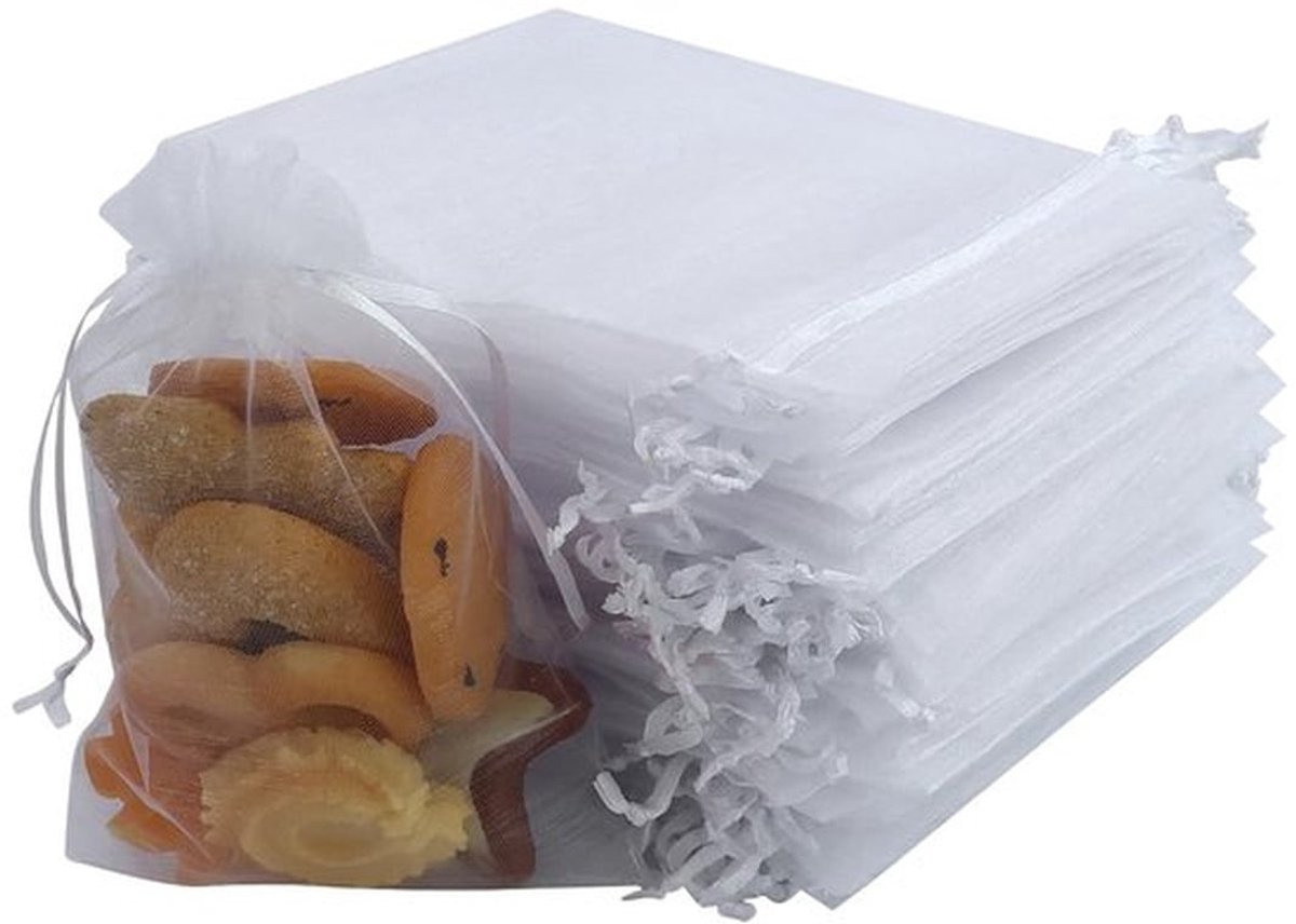 Organza zakjes 110 stuks - 15 x 10 cm - Cadeauzakjes voor sieraden - Trekkoordsluiting - Hoogwaardige kwaliteit - Perfect voor speciale gelegenheden