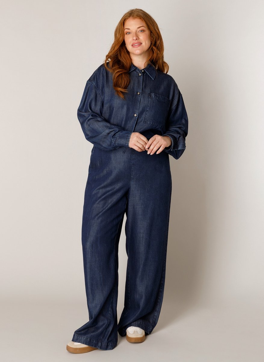 BASE LEVEL CURVY Noella Bottoms - Mid Blue - maat W2(50) / L30