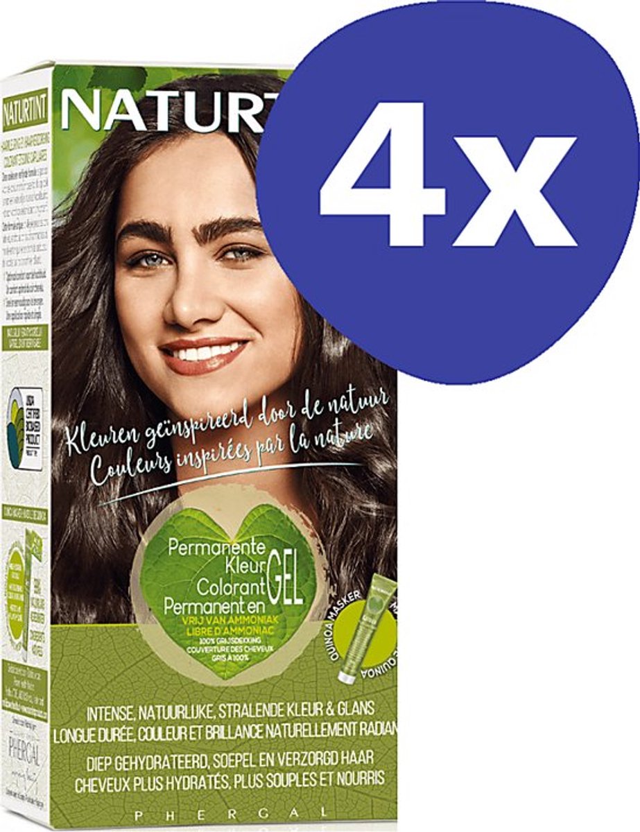 Naturtint Permanente Haarverf 4G Kastanje Goud (4x)