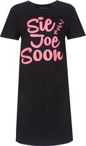 Temptation Dames Big Shirt - Korte Mouwen - Zwart - Maat 4XL