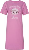 Temptation Dames Big Shirt - Korte Mouwen - Roze - Maat 4XL