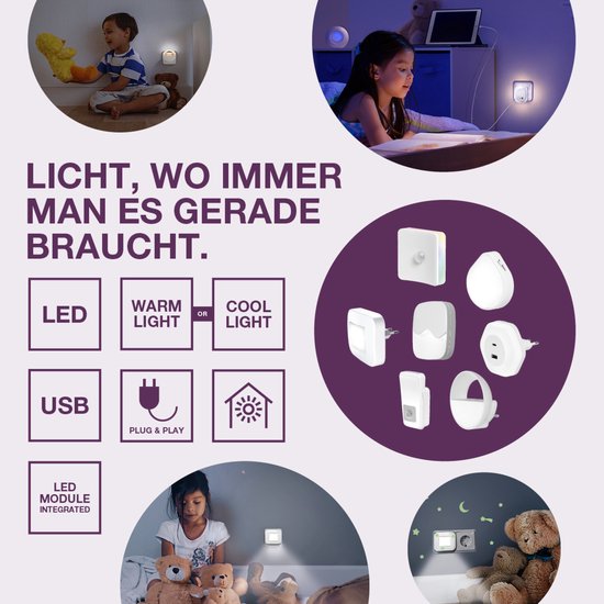 OSRAM nachtlamp wit, bewegingssensor, op batterijen, koel wit, 4000 K, polycarbonaat (PC), levensduur 25.000 u van Osram — afbeelding 4