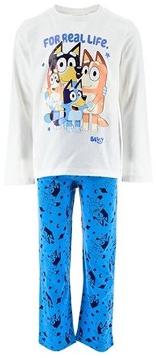 Bluey Pyjama-set Jersey White Maat 110