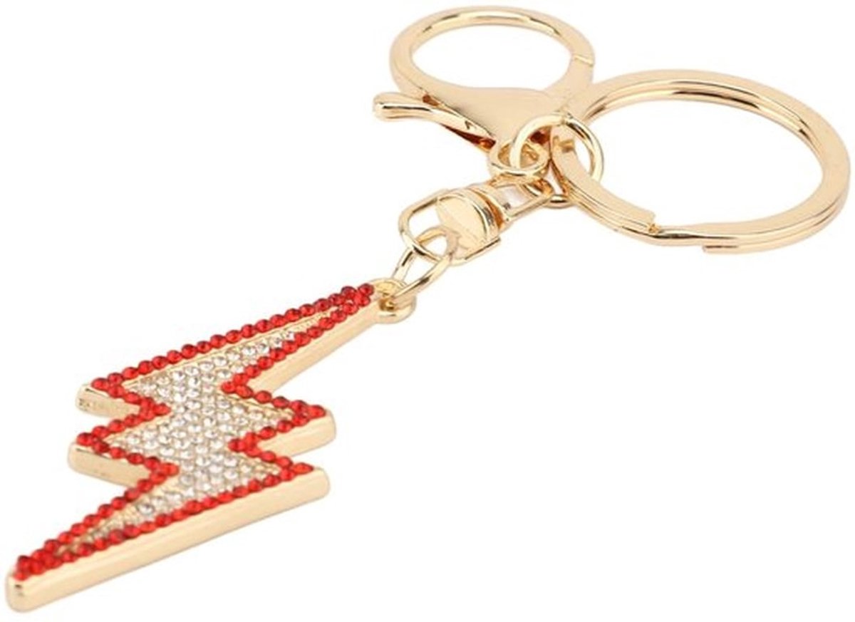 Bliksemsleutelhanger - Sleutelhanger - Elegante Zinklegering - Perfect voor Sleutels en Tasaccessoires - Handig en stijlvol - Geschikt vo..