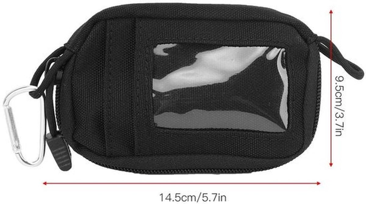 Tailleportemonnee Waterdicht - Mini Formaat - Nylon Portemonnee - Molle Bevestiging - Kaartsleuven - Draagbaar en Praktisch - Geldtas