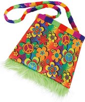 Tasje hippie met schouderband met leuk bloemen motief
