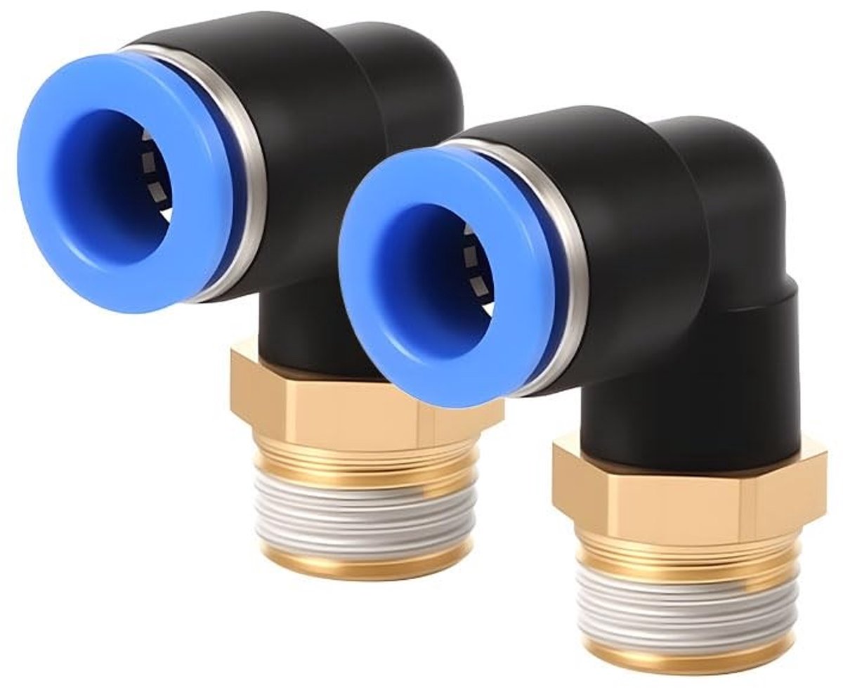 Solidchoice - 90° Pneumatische Elleboog Connector voor Lucht- en Leidingsystemen