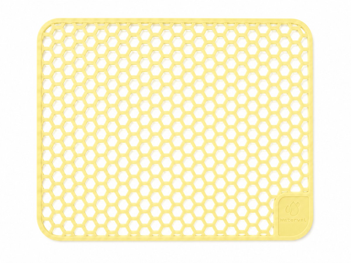 Waterval Gootsteenmat - Siliconen - Goud - 30 x 40 cm - Rechthoekig