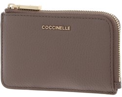COCCINELLE Leren kaarthouder Metallic Soft Card Holder Warm Taupe
