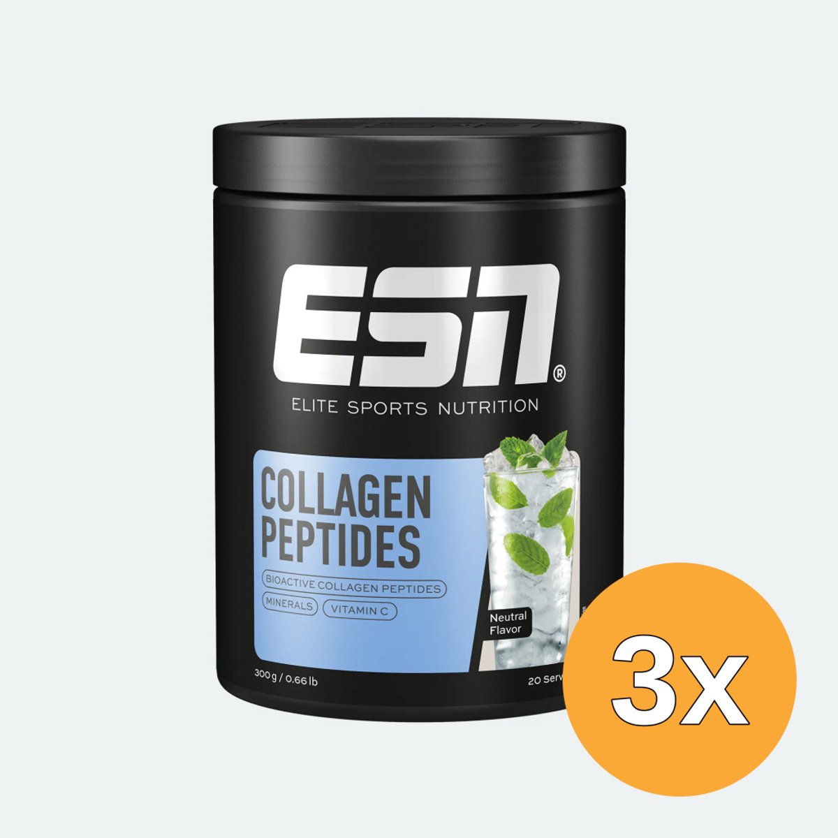 3x ESN Collagen Peptides Natural (300 gr)