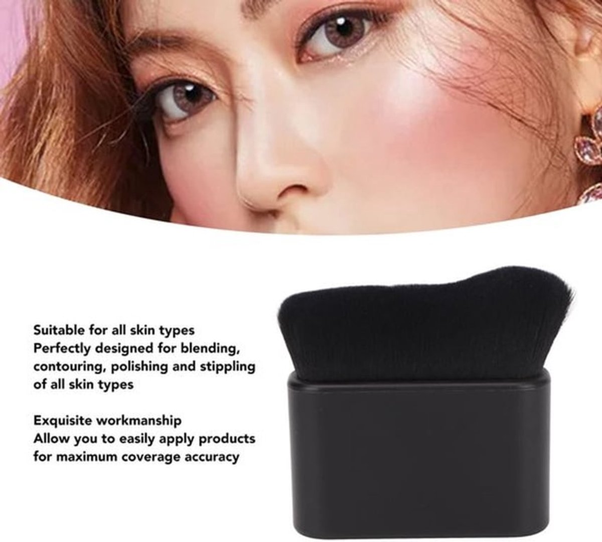 Zelfbruiner Kwast - Makeup Kwast - Kabuki Kwast - Blending Kwast - Lichaamsmakeup Kwast - Ultra zachte vezels - Makeupkwast