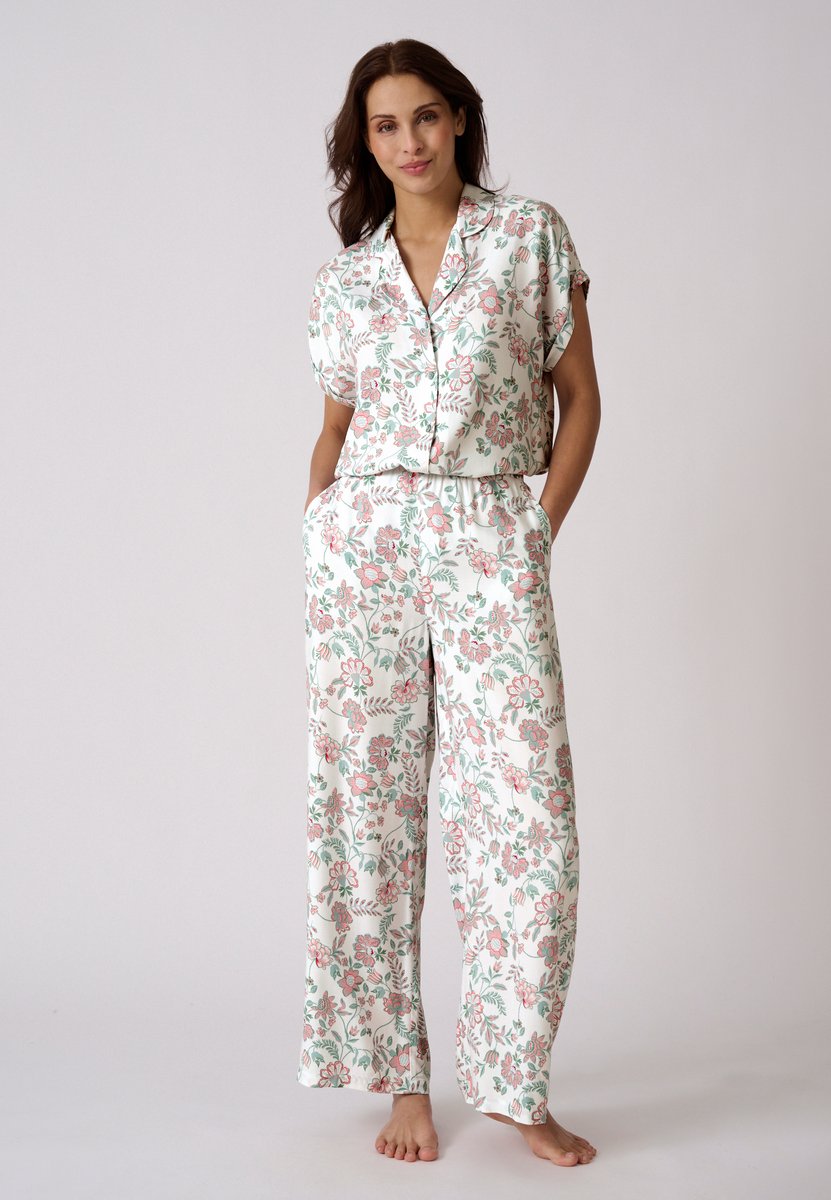 Damart Pyjama van zuivere viscose - Dames - Wit - 38-40 (S)