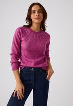 Damart - Thermolactyl trui van opengewerkt tricot met spijkerdetails - Dames - Roze - L