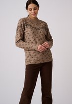 Damart - Wollen trui met print - Dames - Beige - M