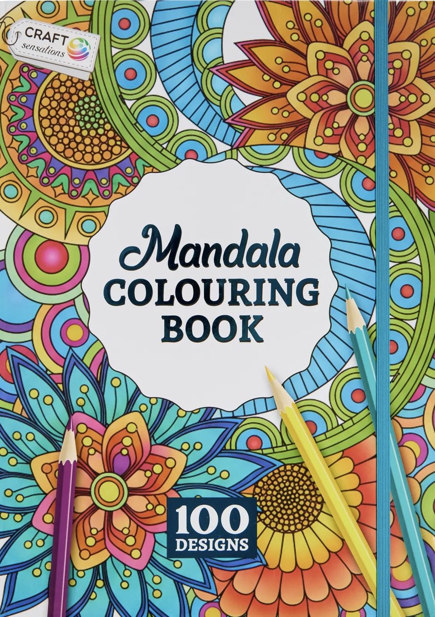 XL Kleurboek voor Volwassenen – Mandala – 100 Unieke Ontwerpen – A4 Formaat – Harde Kaft met Elastieksluiting & Leeslint – Uitscheurbare Kleurplaten - Kleurboek voor volwassen