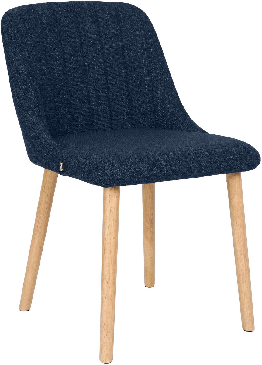 CLP Eetkamerstoel Arie - Houten Onderstel - Scandinavisch - Stof/blauw