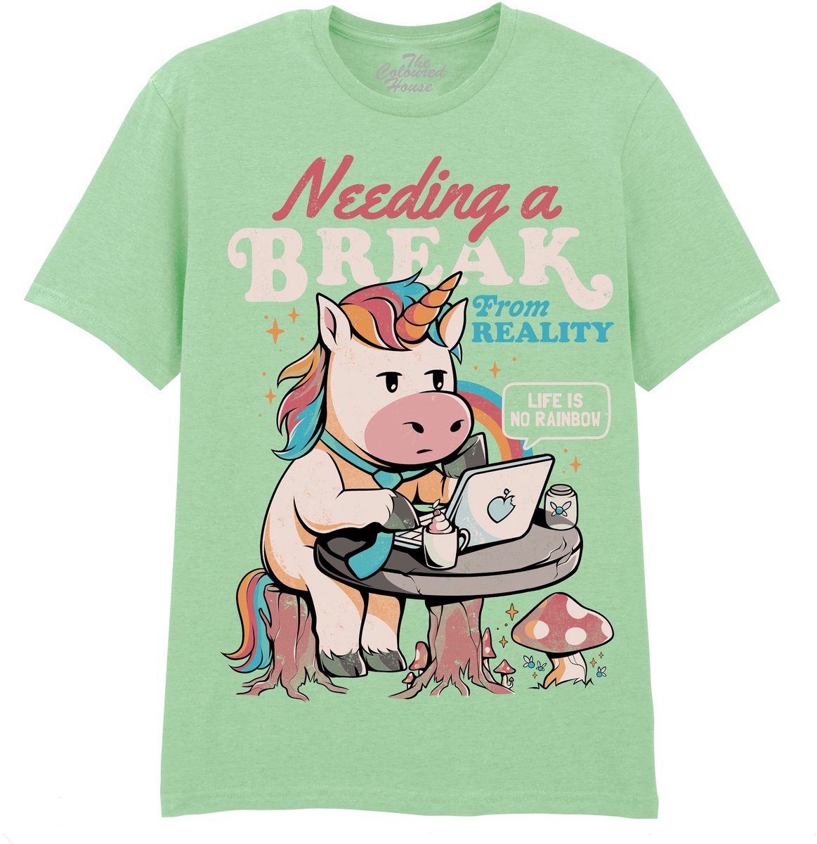 Eenhoorn Needing A Break From Reality The Coloured House T-shirt XL
