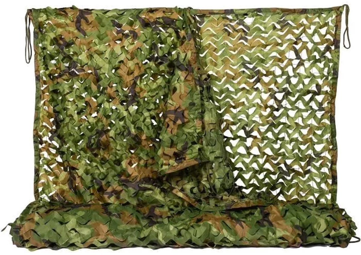 Militaire Camouflagenet - 4x5 Meter Schaduwdoek - Voor Jacht, Tuin & Decoratie - Zonwering - Groen/Bruin - 1 Stuk