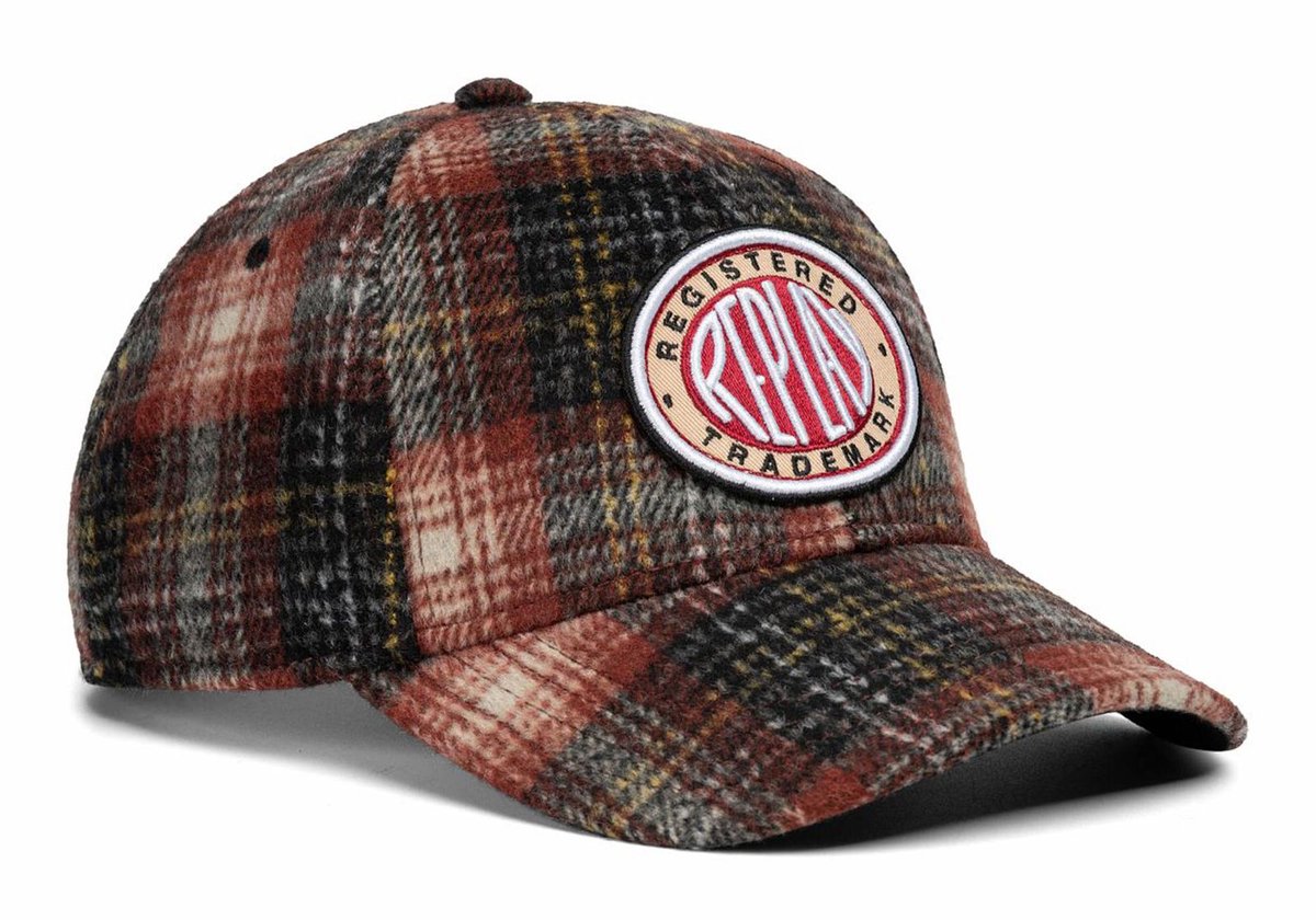 REPLAY cap Cap Red veelkleurig
