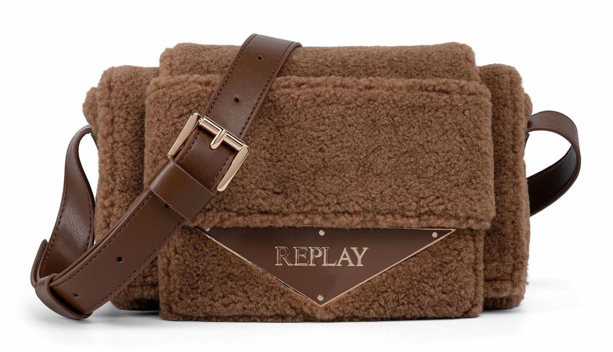 REPLAY schoudertas Crossbody Bag Brown bruine
