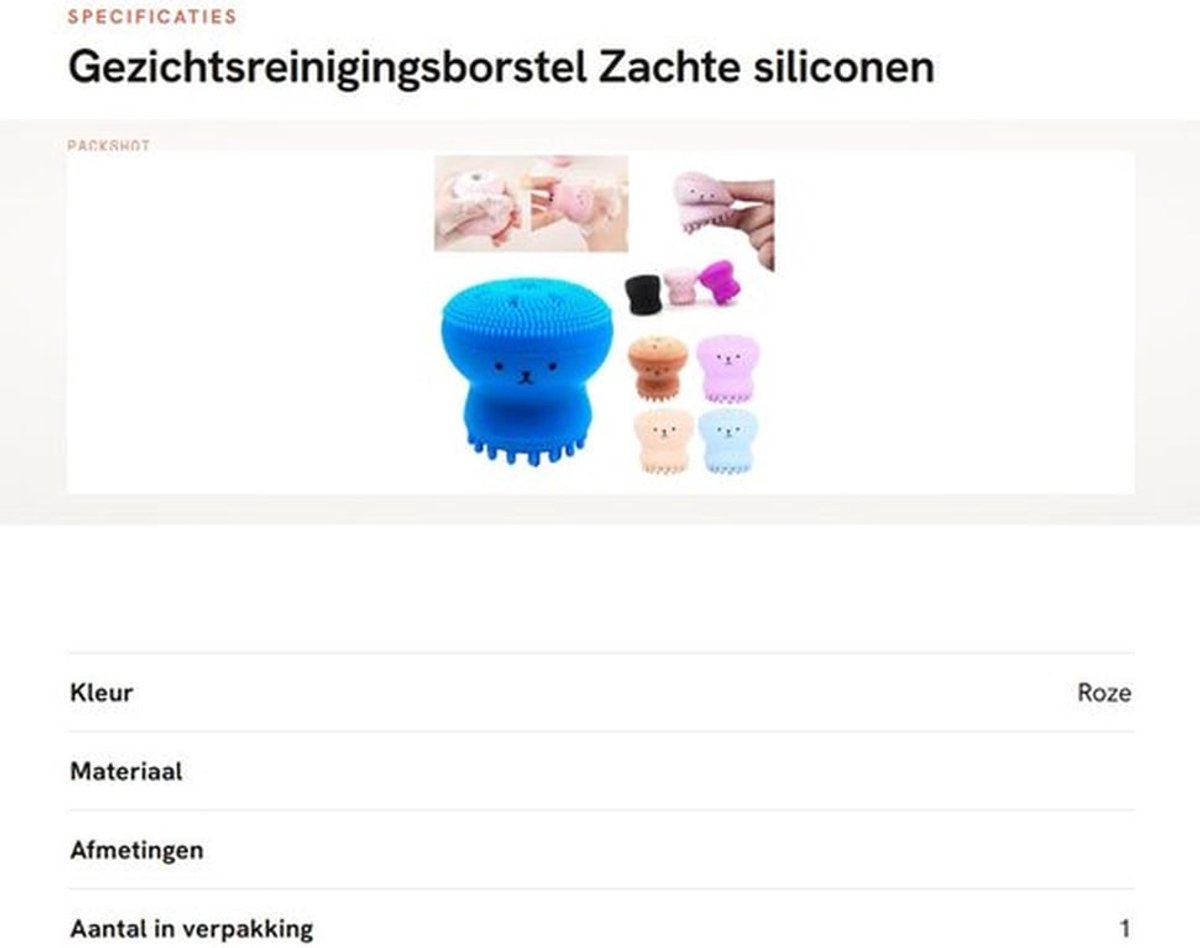 Gezichtsreinigingsborstel zachte siliconen - Exfoliërende borstel - Diepe reiniging - Dagelijkse verwijderaar - Massage functie - Roze kleur - Gezichtsborstel