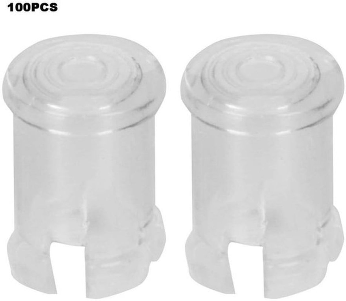 Nylon LED Houder 5mm Plat Kop Transparante Beschermhoes 100 Stuks