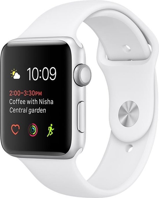 Apple Watch Series 1 Smartwatch 42mm Zilver Aluminium / Wit Sportband |  bol.com