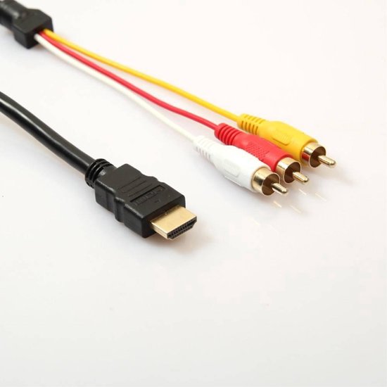 1.5 meter HDMI naar Tulp Kabel / HDMI naar 3 RCA Kabel / 1080P Full HD  Video / Audio | bol.com