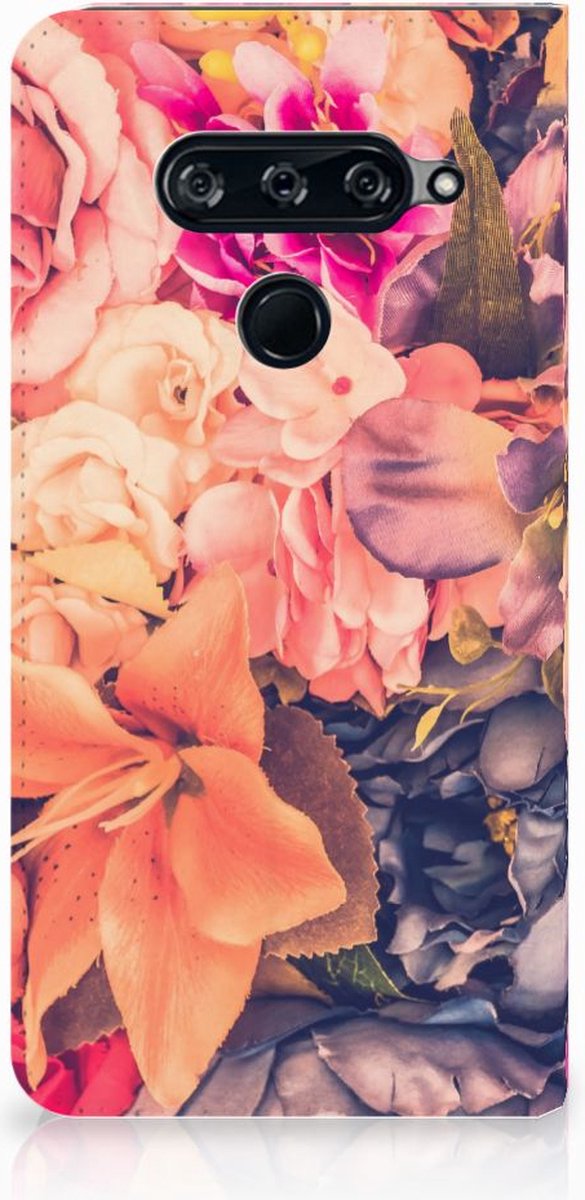 LG V40 Thinq Smart Cover Bosje Bloemen