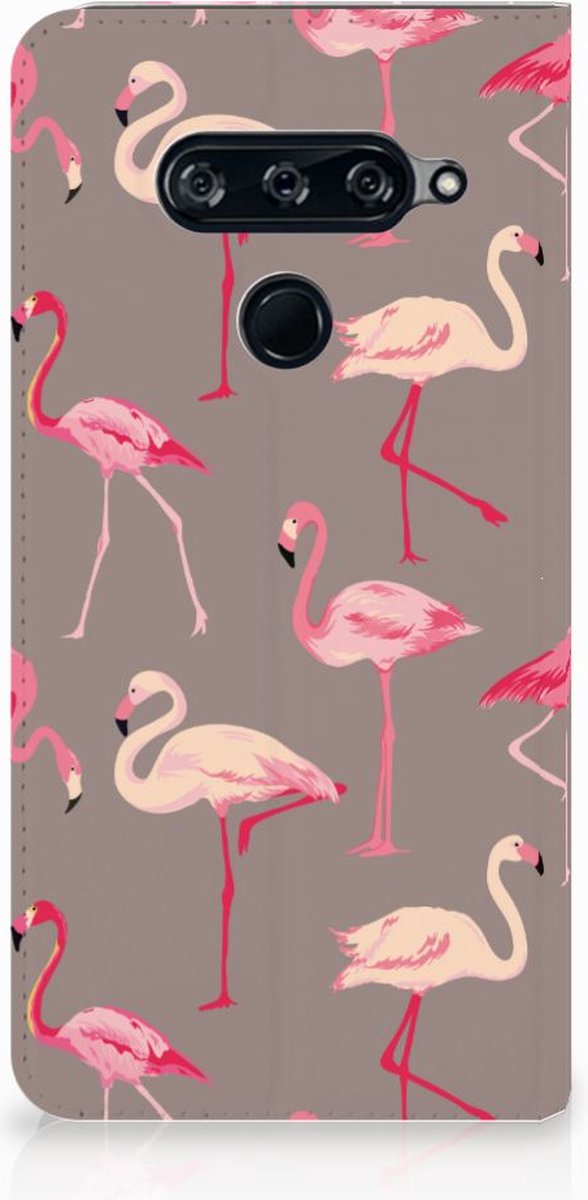 LG V40 Thinq Hoesje maken Flamingo