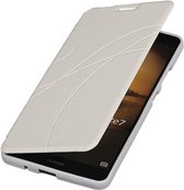 Easy TPU Booktype hoesje voor Huawei Ascend P6 Wit