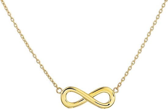 The Fashion Jewelry Collection Ketting Infinity 41 + 4 cm - Geelgoud |  bol.com