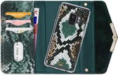 Samsung Galaxy S9 Hoesje - Mobilize - Velvet Serie - Kunstlederen 2in1 Case / Clutch - Green Snake - Hoesje Geschikt Voor Samsung Galaxy S9