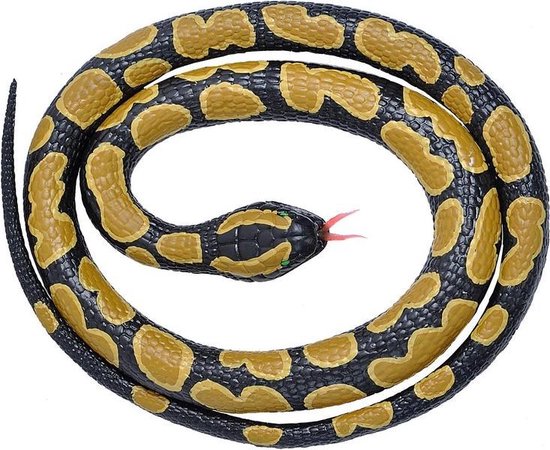 Rubberen speelgoed python slang 117 cm - speelgoed dieren nepslangen | bol
