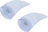 Witte duivel hoorntjes / oortjes (set van 2 stuks) Devil horns / ears wit voor op helm