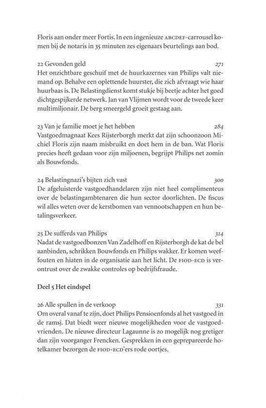 Tekst met vermelding van vastgoed en een fraudezaak