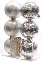 Onbreekbare zilveren kerstballen - 12 stuks - kerstversiering