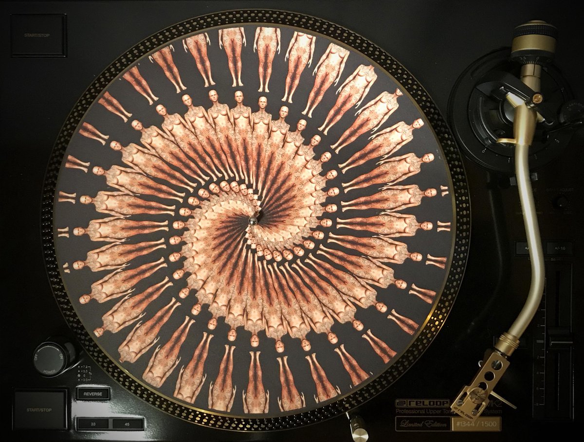 Animated Turntable Slipmat "Tattoo Clone" Black