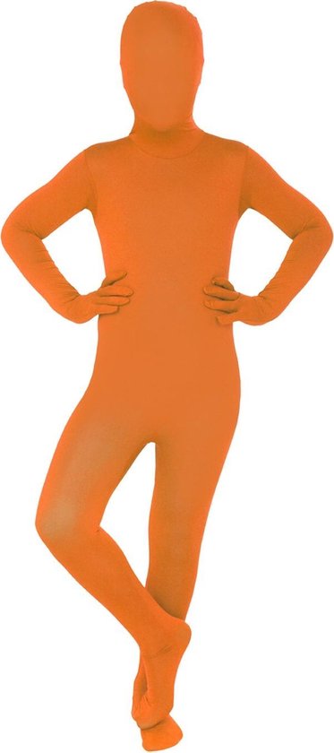 lawaai Calamiteit patroon Oranje Morphsuit voor kinderen | Second skin pak maat 104/116 | bol.com