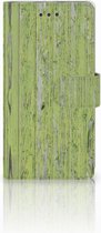 Huawei Ascend P8 Lite Bookcase Hoesje Design Green Wood