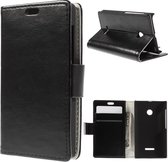 Zwart agenda wallet case hoesje Microsoft Lumia 532