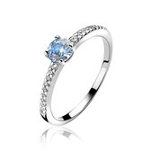 ZINZI zilveren ring blauw ZIR1081B