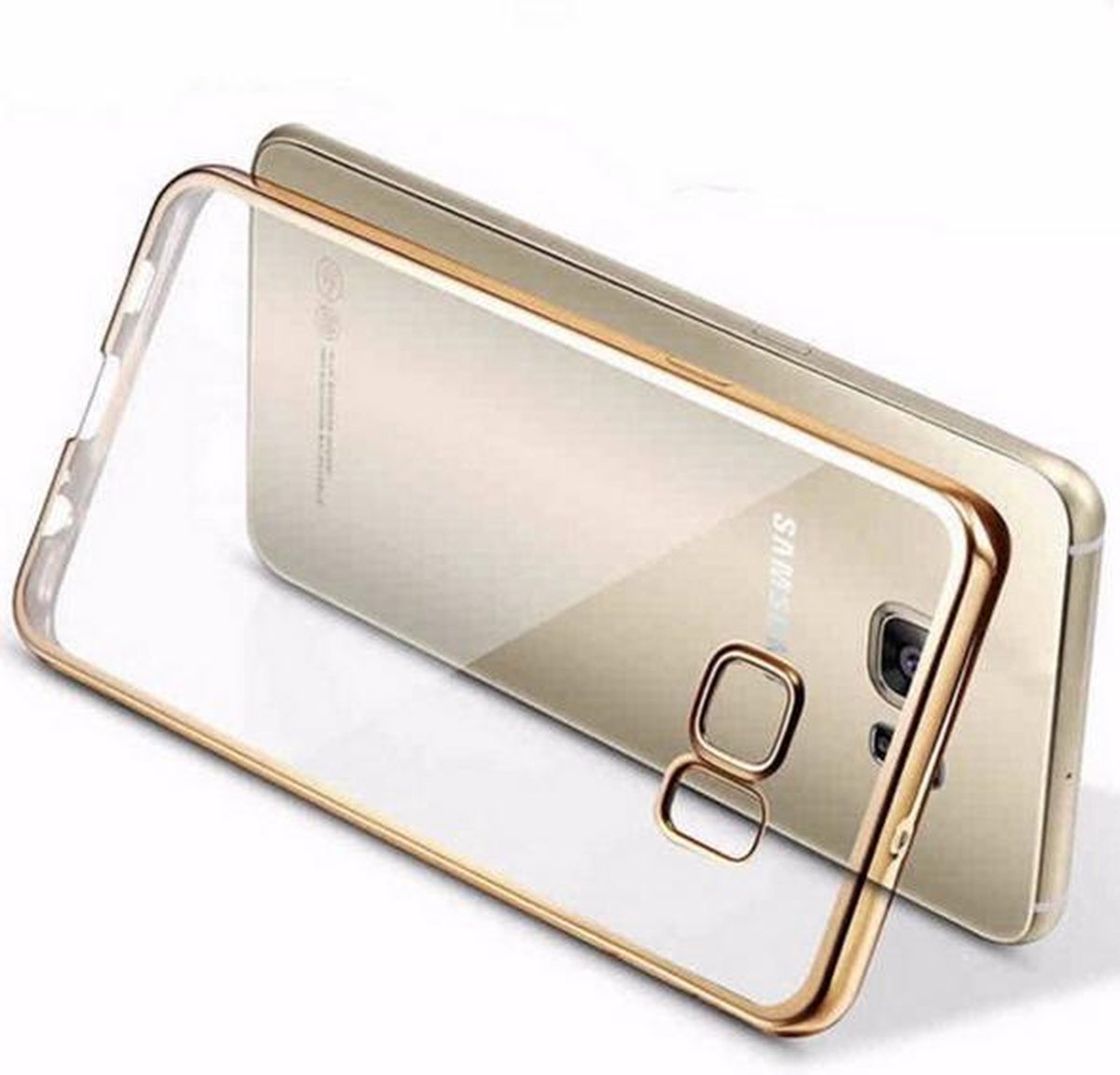 Siliconen hoesje Goud Samsung Galaxy S7 Edge perfect fit case